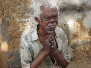 poor man praying
